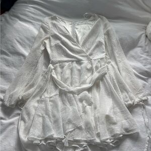 Saints & Secrets White Textured Dress